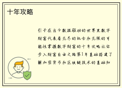 十年攻略